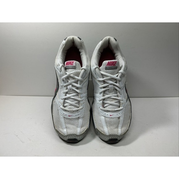 Nike Reax Run 5 Women's Sz 8.5 White Metallic Silver Pink Running Sneakers Shoes - Picture 7 of 8